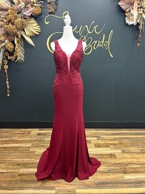 NWT Burgundy Elizabeth K GL2614 Dress